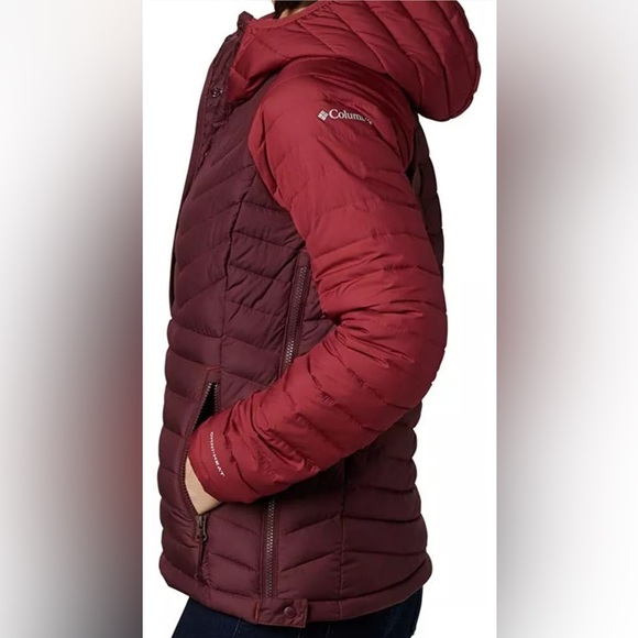 Columbia Powder Lite Omni-heat Insulated Anorak Malbec Thermal Jacket Sz M NWOT - Picture 7 of 16
